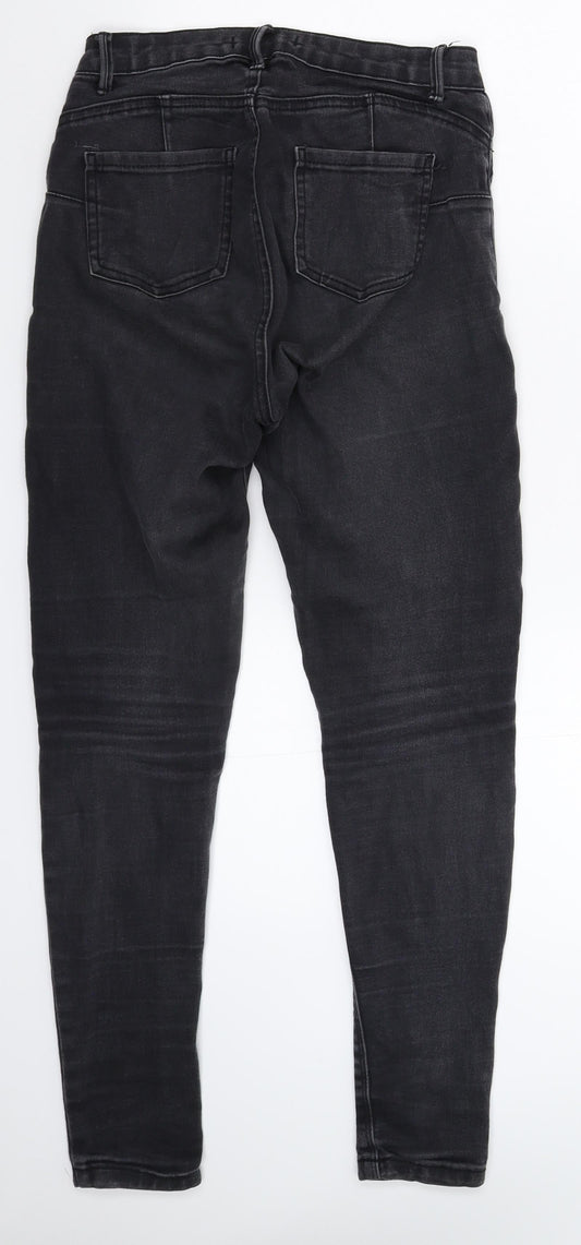 Denim & Co. Womens Black Denim Jegging Jeans Size 8 L28 in