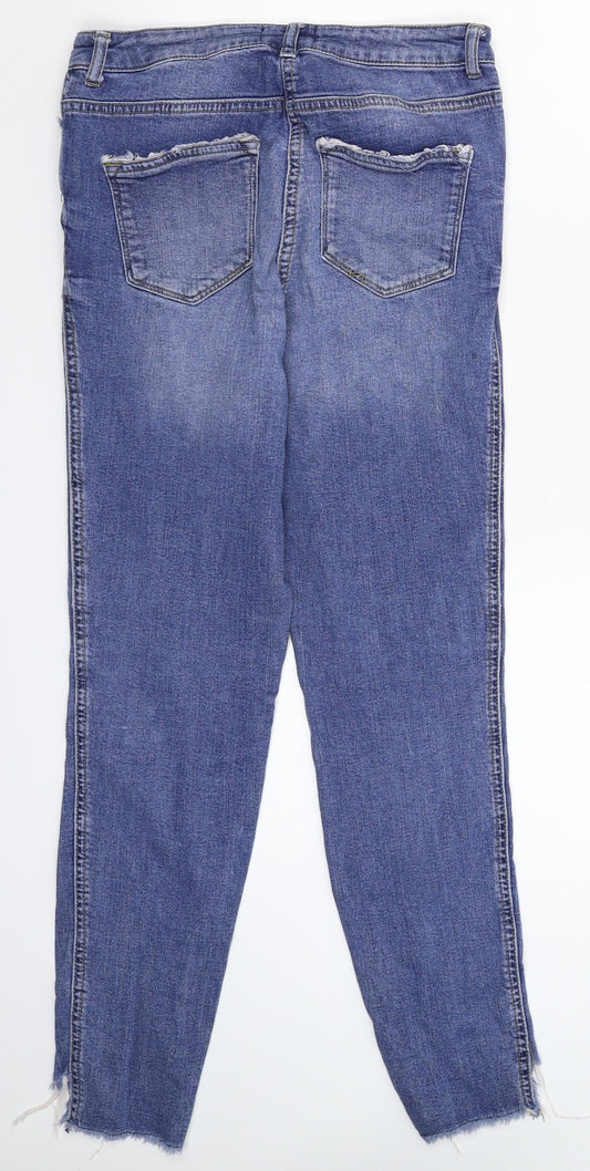 Matalan Womens Blue  Denim Cropped Jeans Size 10 L26 in