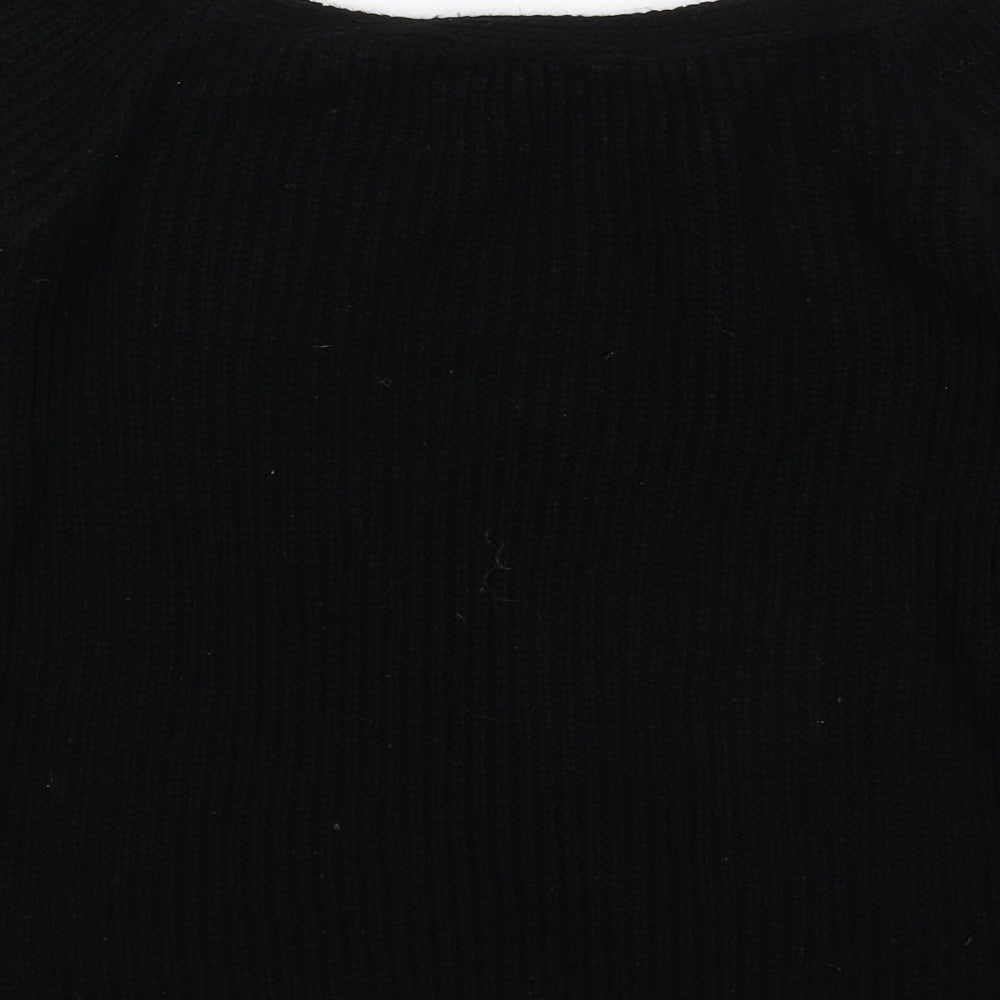 Select Womens Black Knit Pullover Jumper Size 10