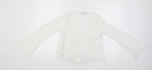 Womens UK Size 8 PRETTYLITTLETHING White Basic Blouse