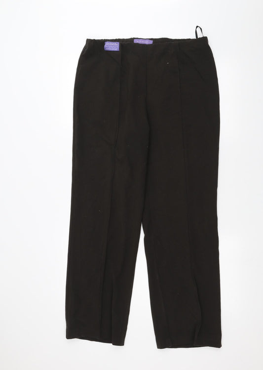 Womens UK Size 14 Autonomy Regular Fit Brown Trousers