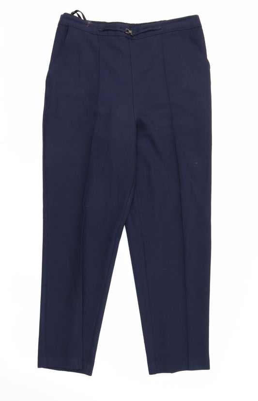 Womens UK Size 10 Papaya Regular Fit Black Trousers