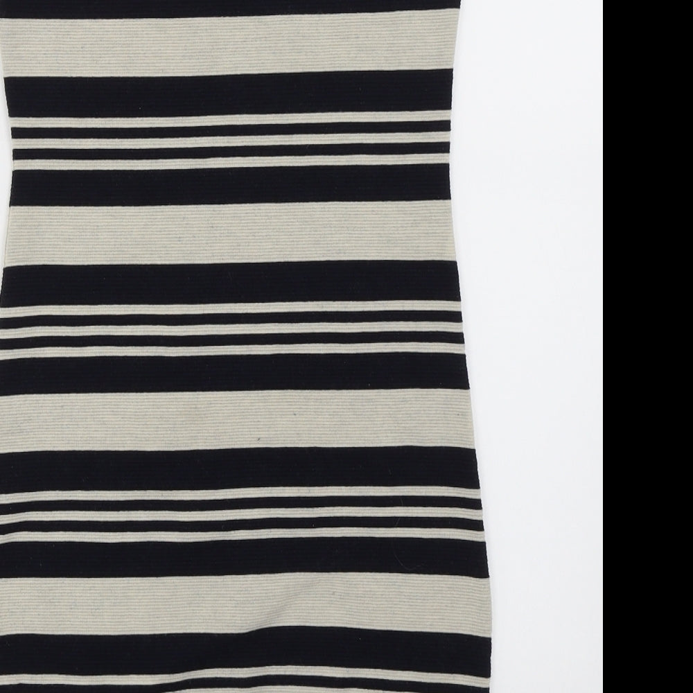 Topshop Womens Multicoloured Striped Pencil Dress Size 10