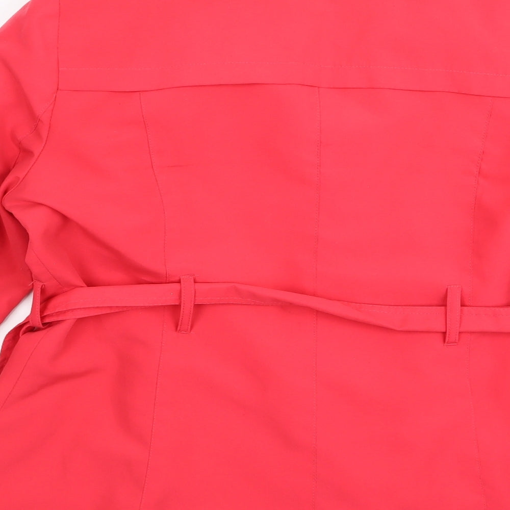 Brand and care label for Atmosphere women’s red jacket, size UK 12, - v