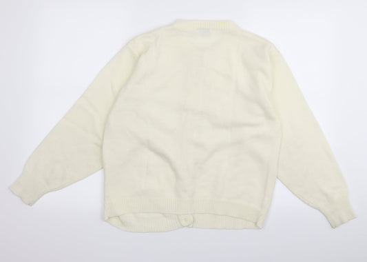 Preworn Womens White Pullover Jumper Size S