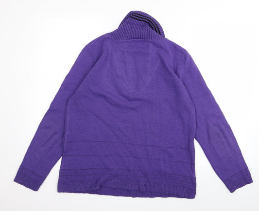 CHIC Womens Purple Cardigan Jumper Size L