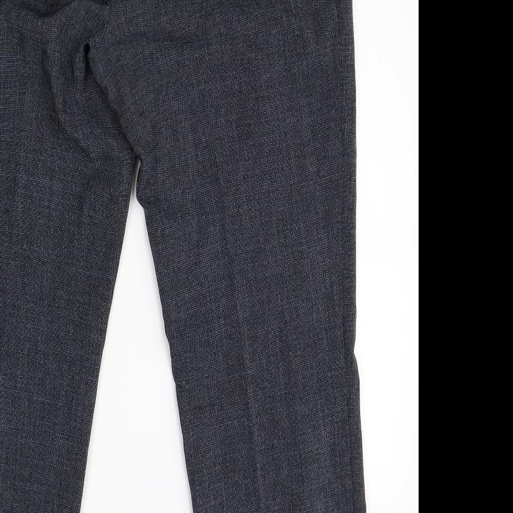 Womens UK Size 14 M&S Regular Fit Dress Pants Grey Trousers