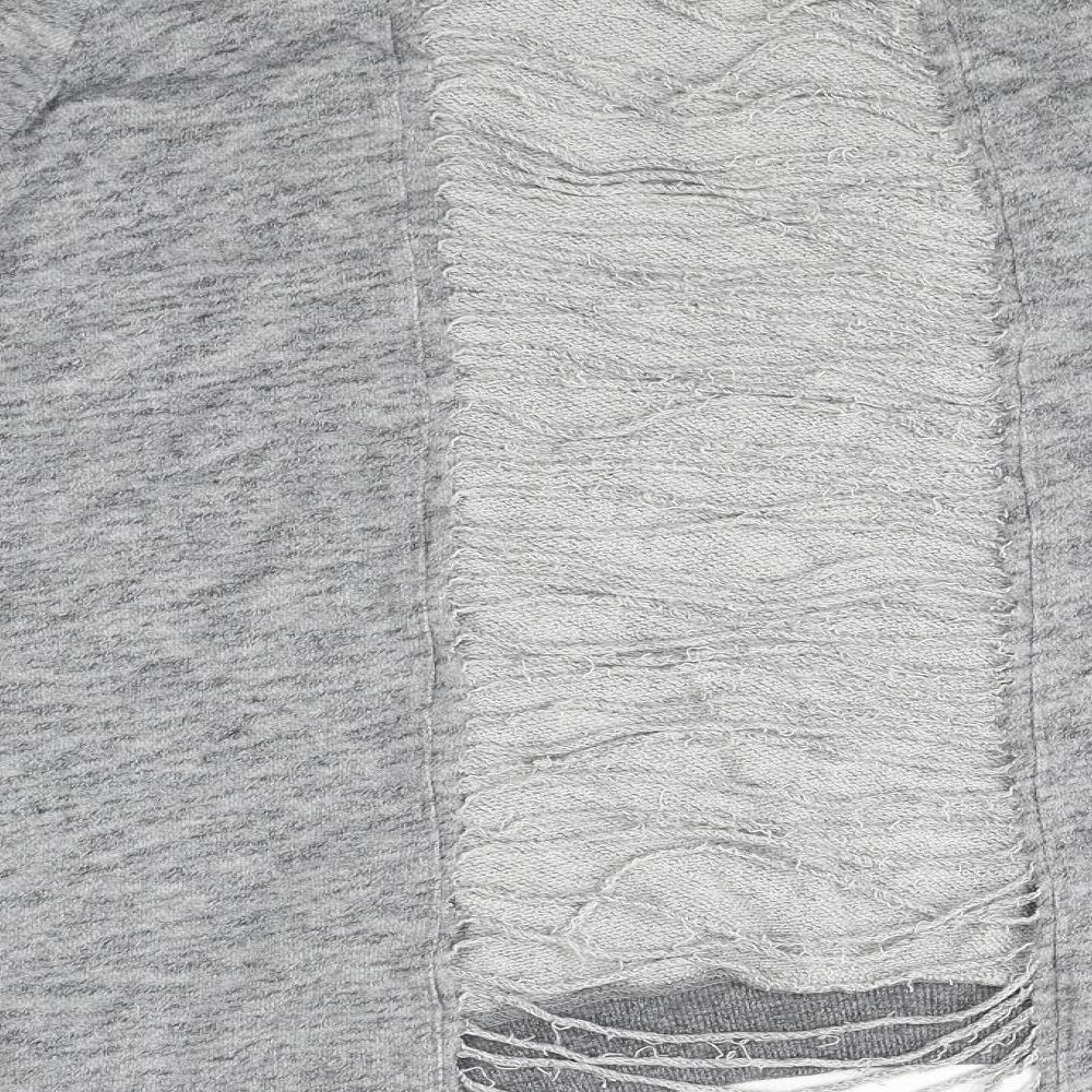 FOREVER 21 Womens Grey Basic T-Shirt Size S - distressed back