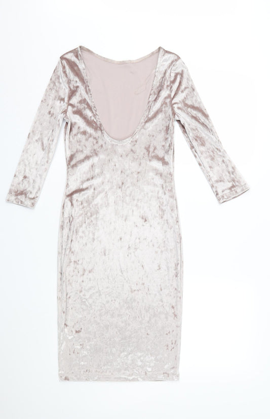 Atmosphere Womens Brown Velvet Pencil Dress Size 8