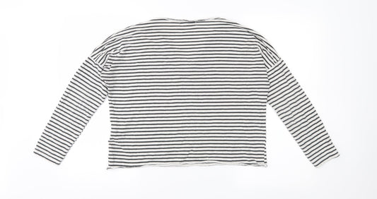 Womens UK Size 4 Pull&Bear White Basic T-Shirt