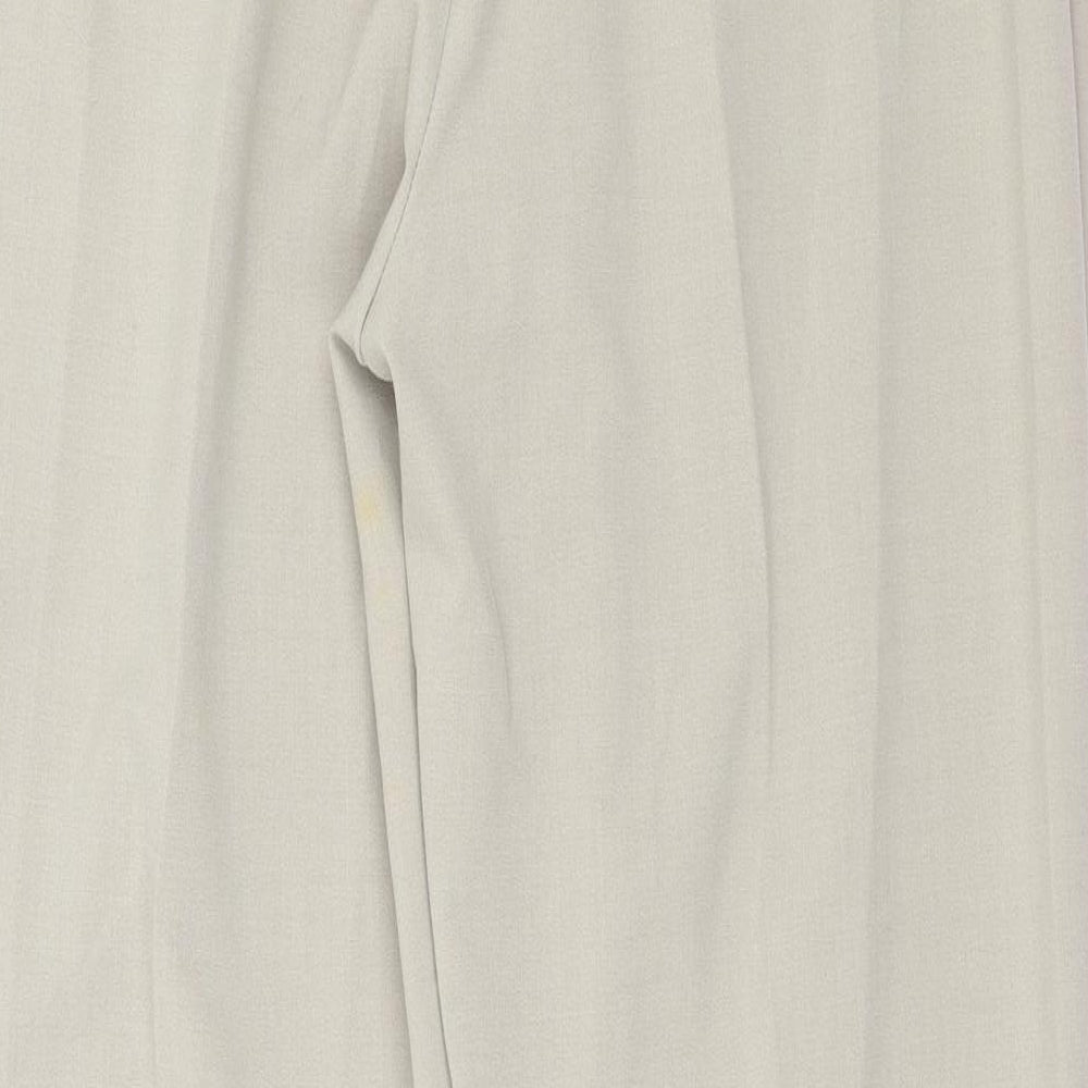Mia Moda Womens Beige Trousers Size 14 L28 in