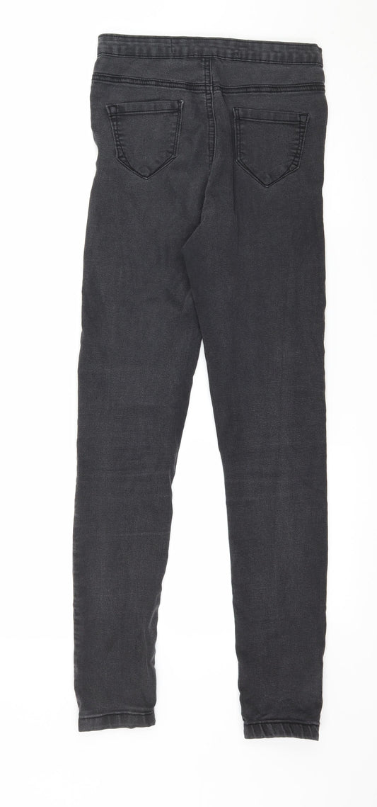 Denim & Co. Womens Grey Denim Skinny Jeans Size 8 L30 in