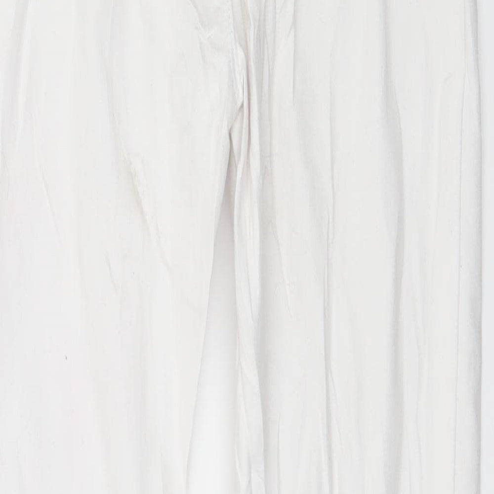Womens UK Size 10 Denim Club Regular Fit Skinny White Jeans