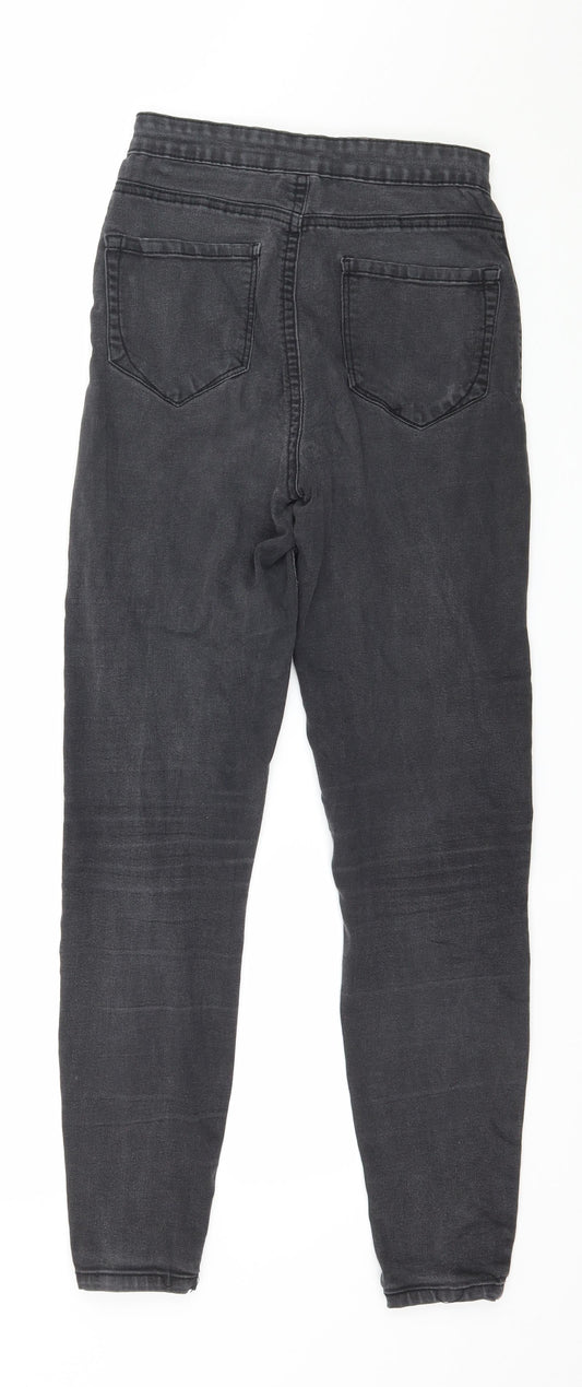 Denim & Co. Womens Grey Denim Skinny Jeans Size 8 L27 in