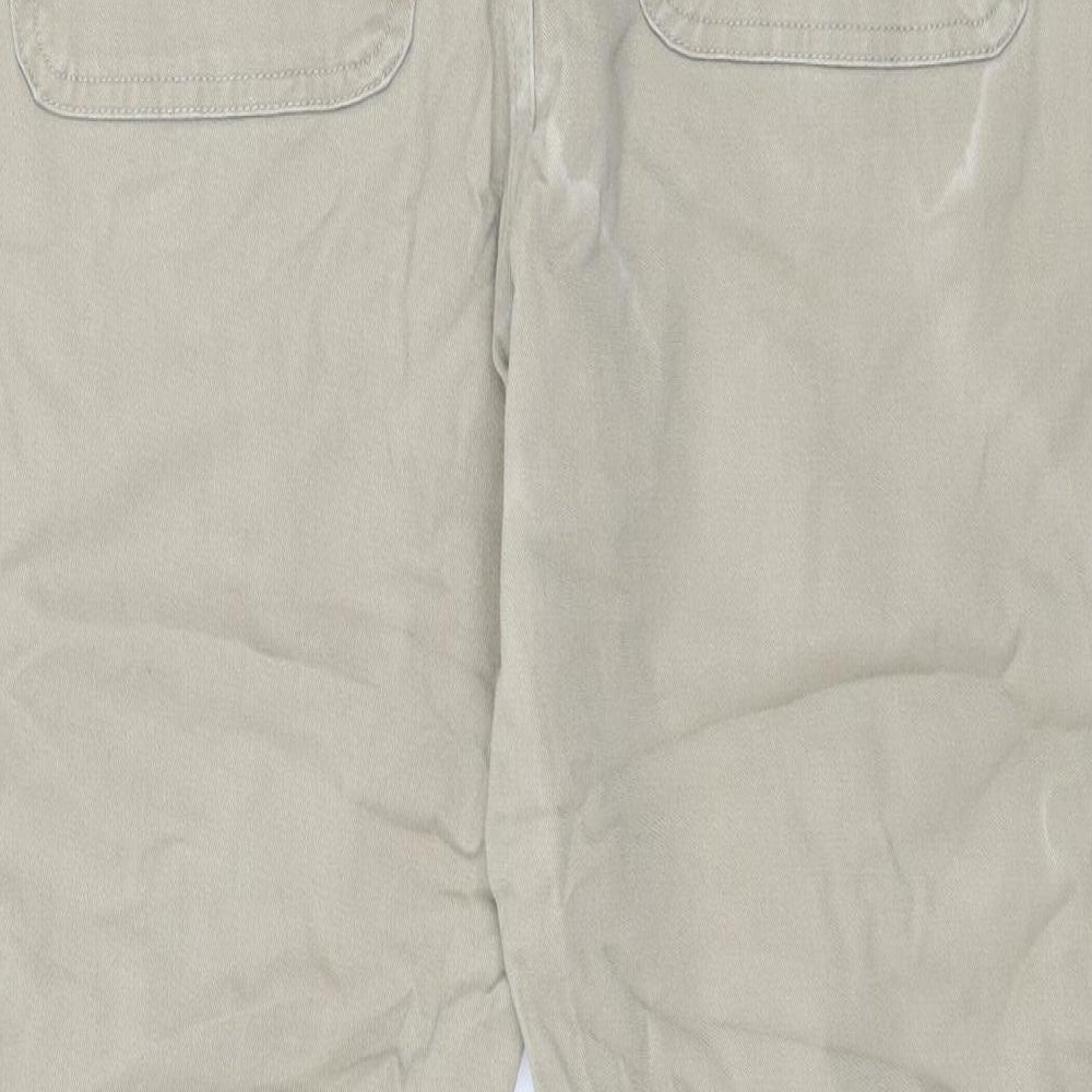 Womens UK Size 14 White Stuff Regular Fit Cropped Green Jeans