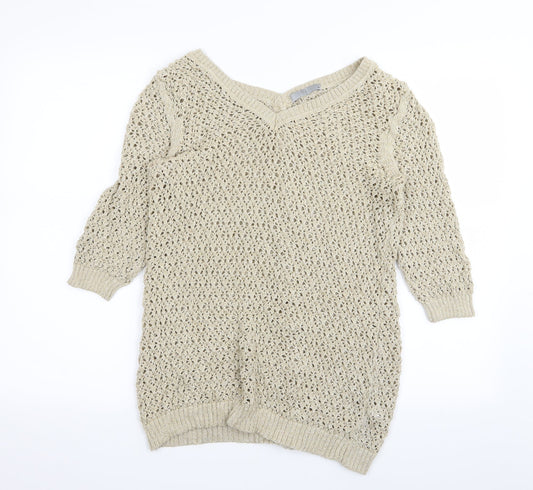 TU Womens Beige Pullover Jumper Size 14