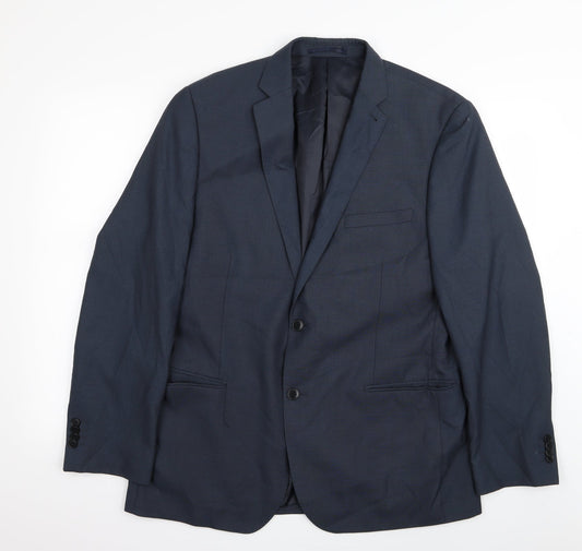 Mens UK Size 42 Asda George Regular Blue Suit Jacket
