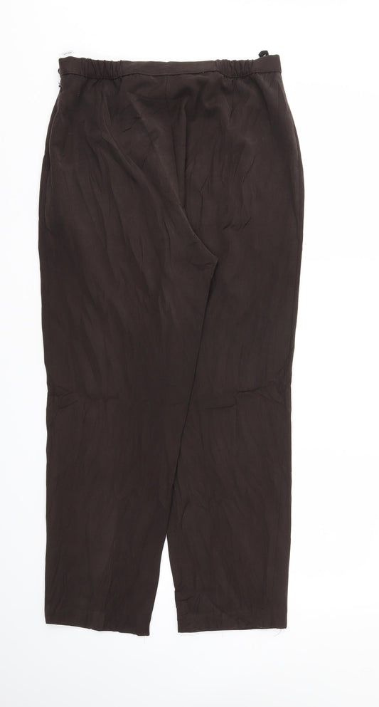 Womens UK Size 14 M&S Regular Fit Brown Trousers