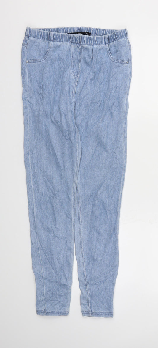 Next Womens Blue Skinny Jeans Size 10 L26 in - Stretch waistband
