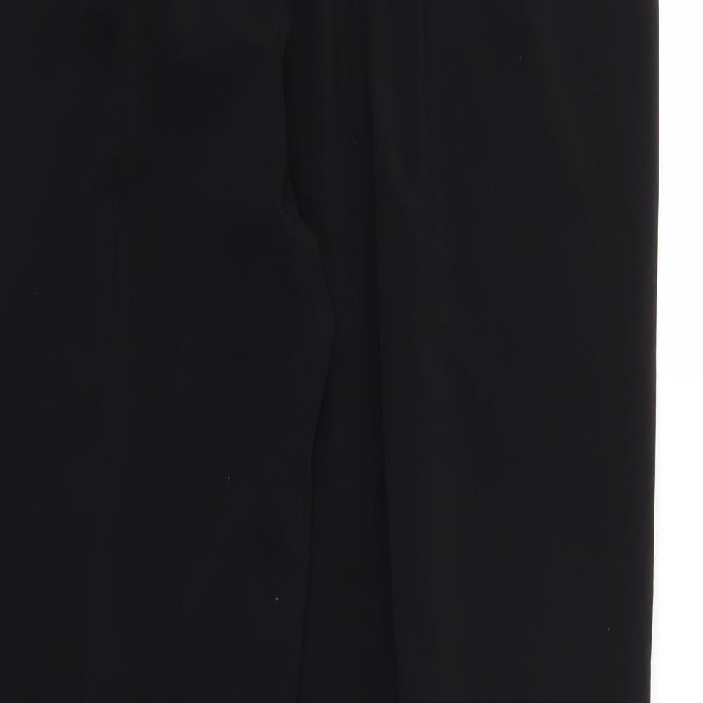 Womens UK Size 16 Preworn Regular Fit Black Trousers