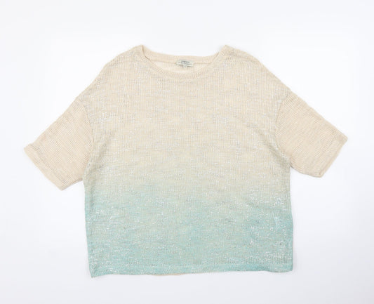 Additional front view of Papaya women’s beige jumper, size UK 14