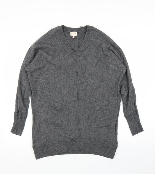 Womens UK Size 14 EAST Grey Tunic Blouse