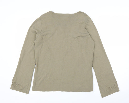 Jumper Womens Green Pullover Jumper Size L