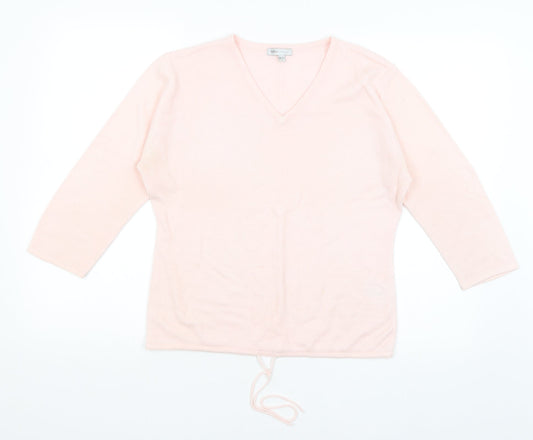 Debbie Morgan Womens Pink Pullover Jumper Size M