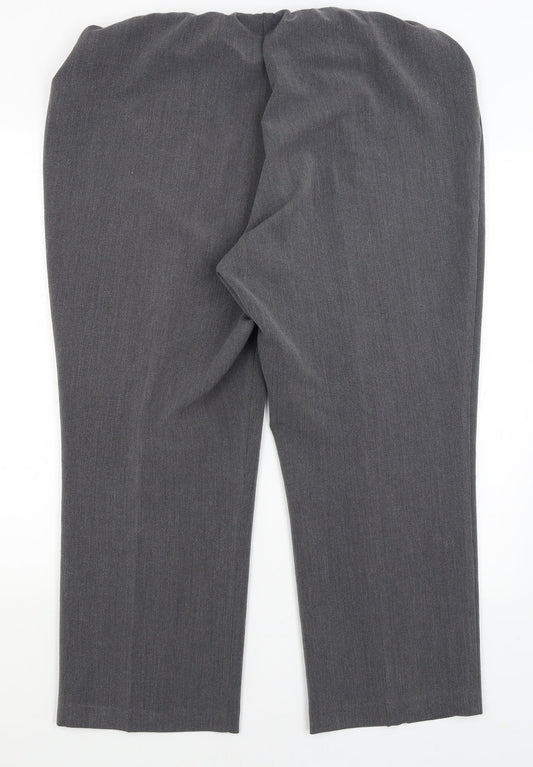 Bonmarche Womens Grey Dress Pants Trousers Size 18 L25 in