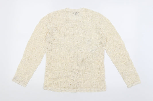 Preworn Womens Ivory Cardigan Jumper Size S