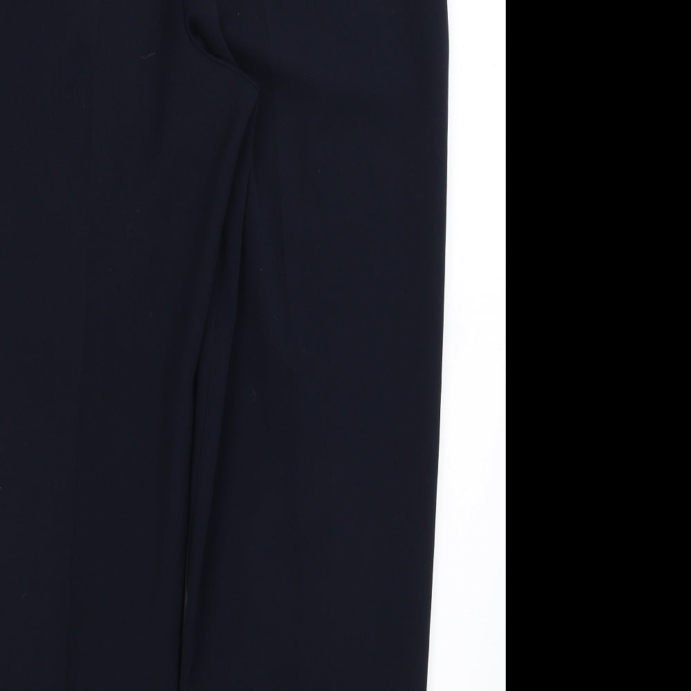 St Michael Womens Blue Cropped Trousers Size 14 L25.5 in