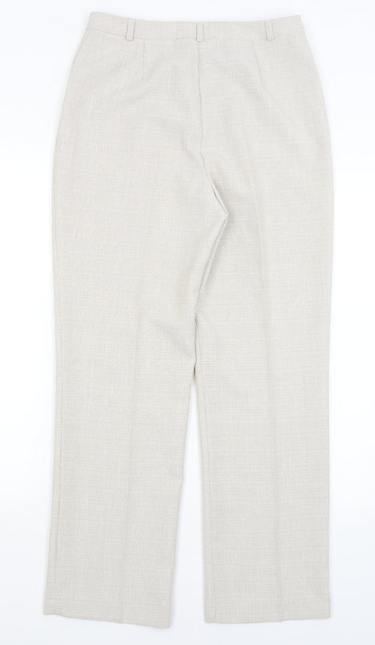 M&S Womens Grey Dress Pants Trousers Size 10 L29 in