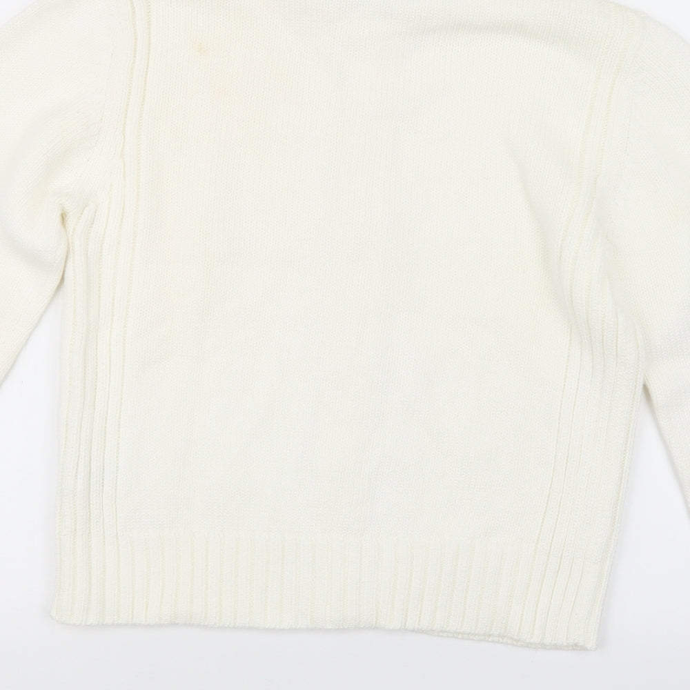 Moto Womens Ivory Knit Jacket Coatigan Size 14