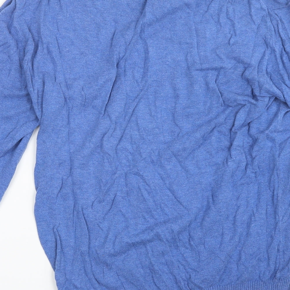 H&M Mens Blue Knit Pullover Jumper Size M
