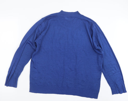 EWM Womens Blue Knit Pullover Jumper Size 18