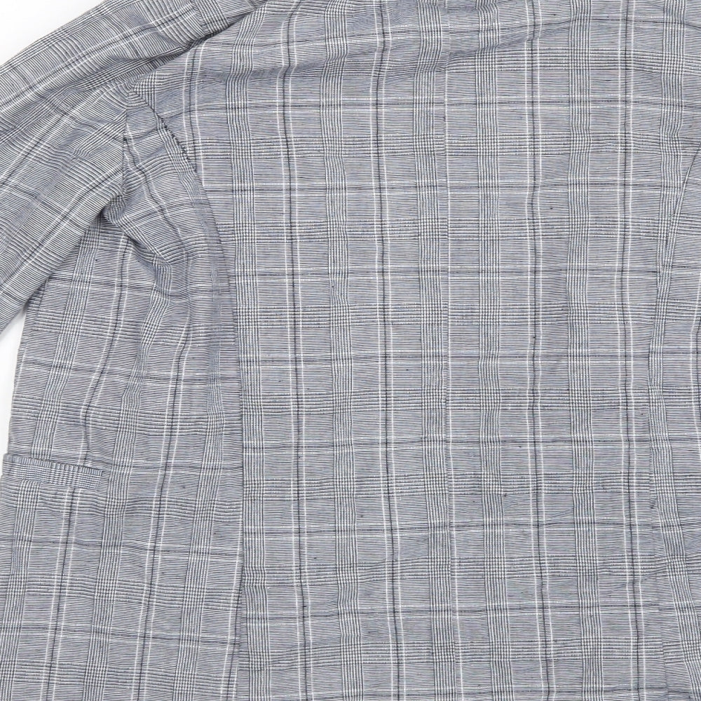 Primark Womens Blue Check Jacket Size 8