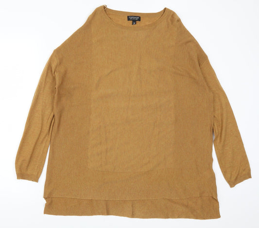 Topshop Womens Beige Pullover Jumper Size 10