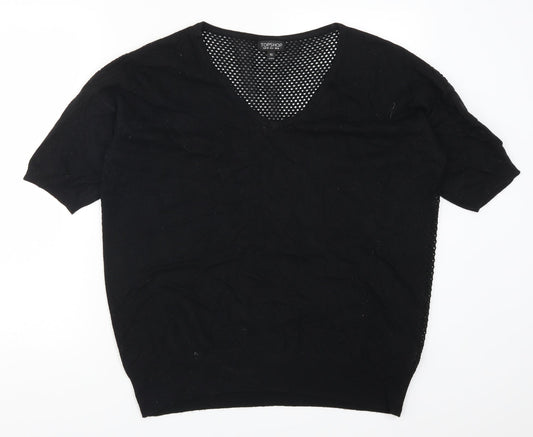 Topshop Womens Black Pullover Jumper Size 10