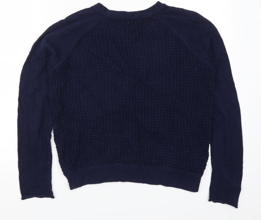 FOREVER 21 Womens Blue Knit Pullover Jumper Size S