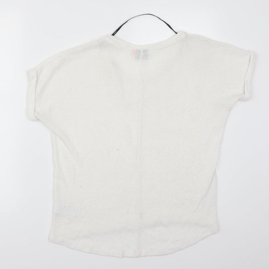Womens UK Size M Only White Basic T-Shirt