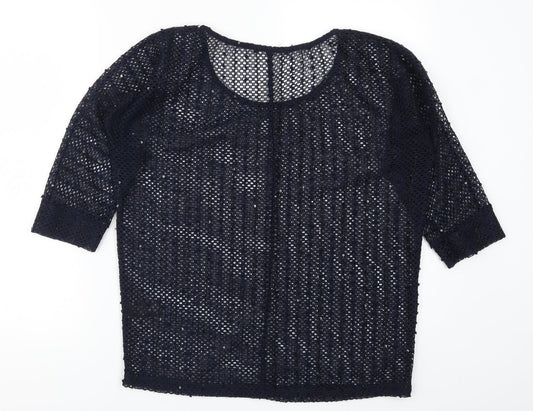 Womens UK Size 8 NEXT Blue Basic T-Shirt