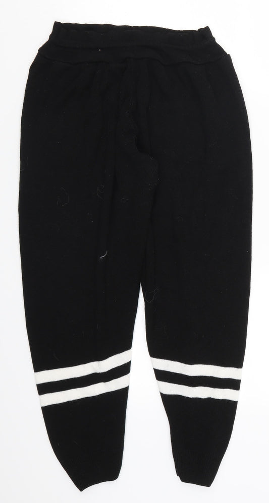 Womens UK Size 24 in Preworn Regular Fit Sweatpants Black Trousers