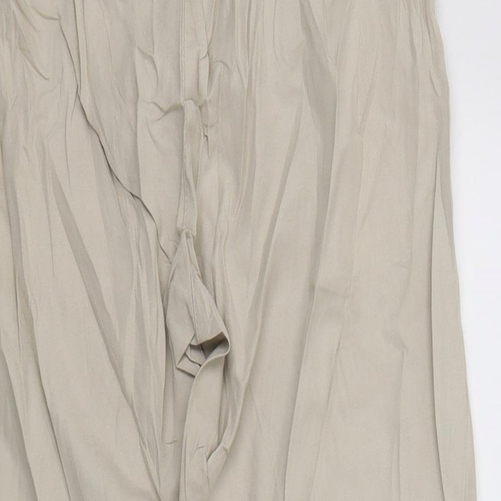Womens UK Size 8 Evie Regular Fit Cropped Beige Trousers