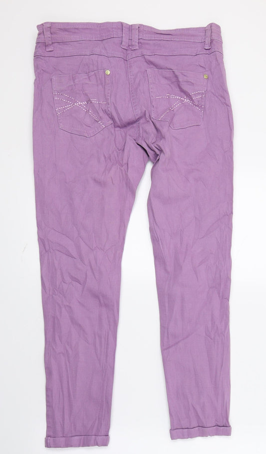 South Womens Purple Denim Capri Jeans Size 10 L24 in