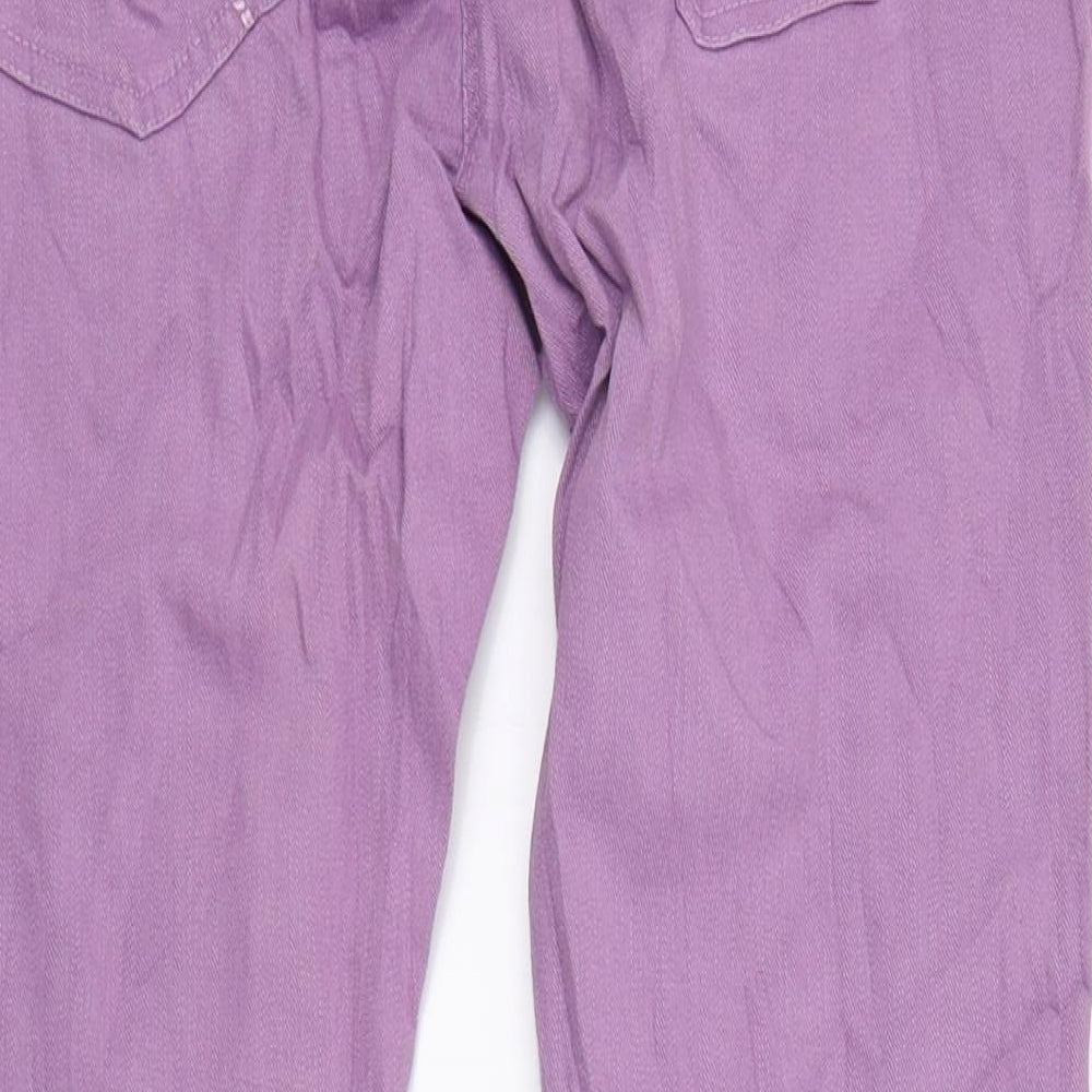 South Womens Purple Denim Capri Jeans Size 10 L24 in