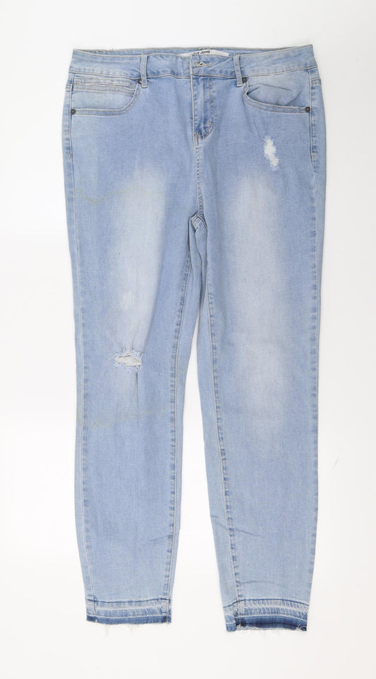 Next Womens Blue Denim Skinny Jeans Size 34 in L26 in
