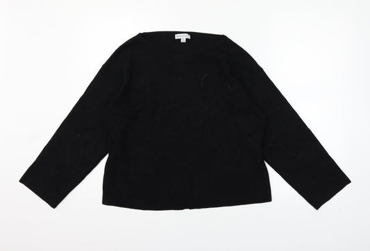 Warehouse Womens Black Henley Jumper Size 12
