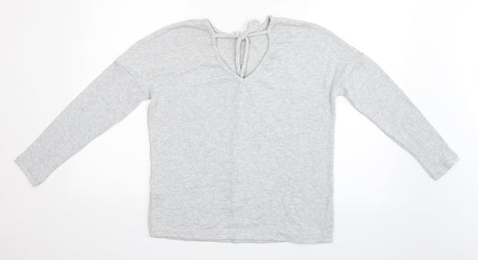 Womens UK Size 8 Topshop Grey Basic Blouse