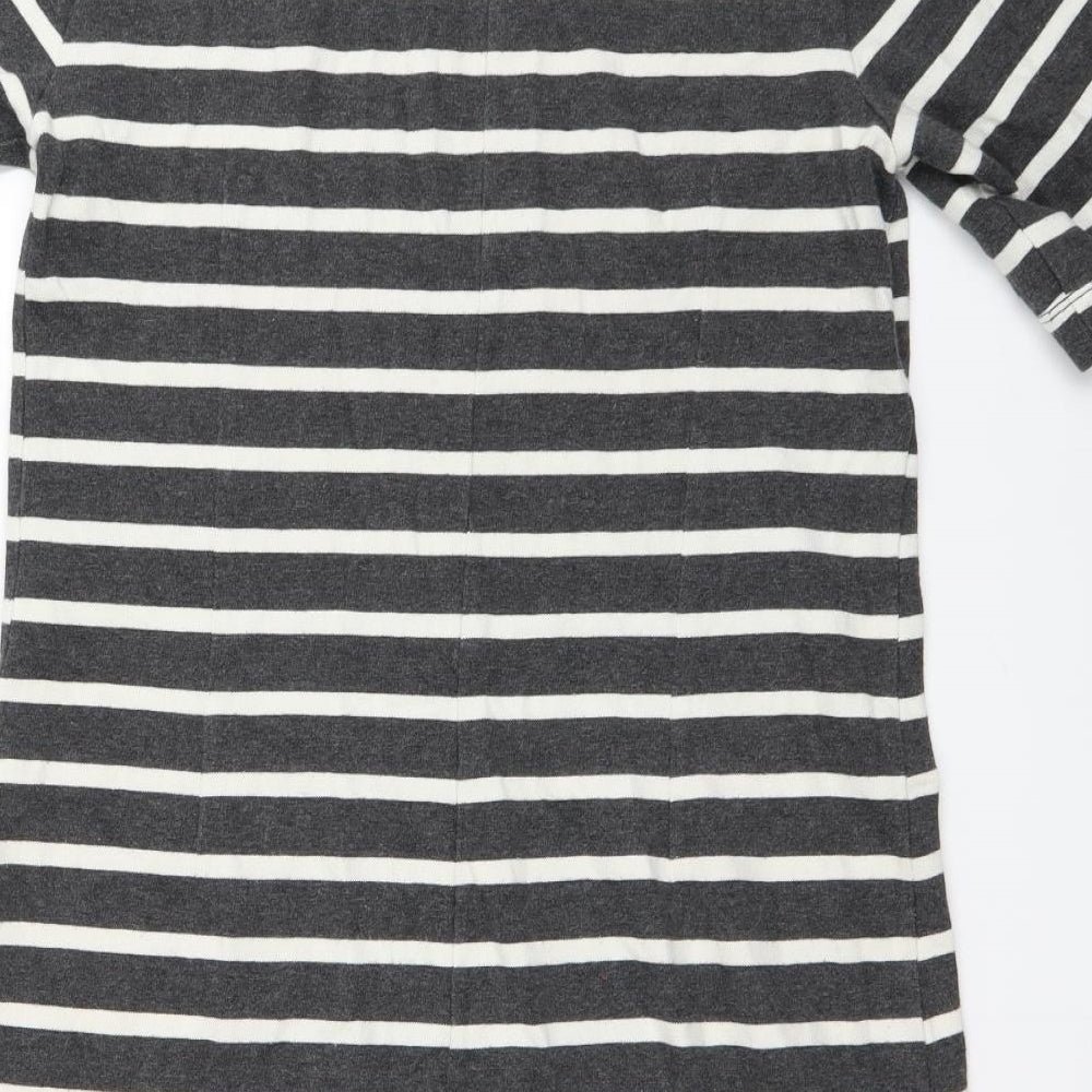 Gap Womens Grey Striped T-Shirt Dress Size M