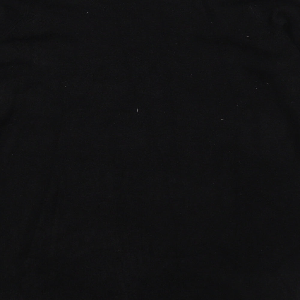 Marks and Spencer Girls Black Knit Pullover Jumper Size 8 Years